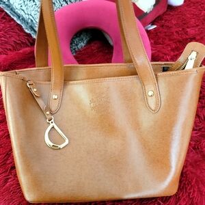 Vintage Leather Ralph Lauren Tote